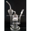 Creative Jm Flow Sci Recycler Oil Rigs Glass Water Pipe with 15 Arms Sprinkler Perc and Inline Perc